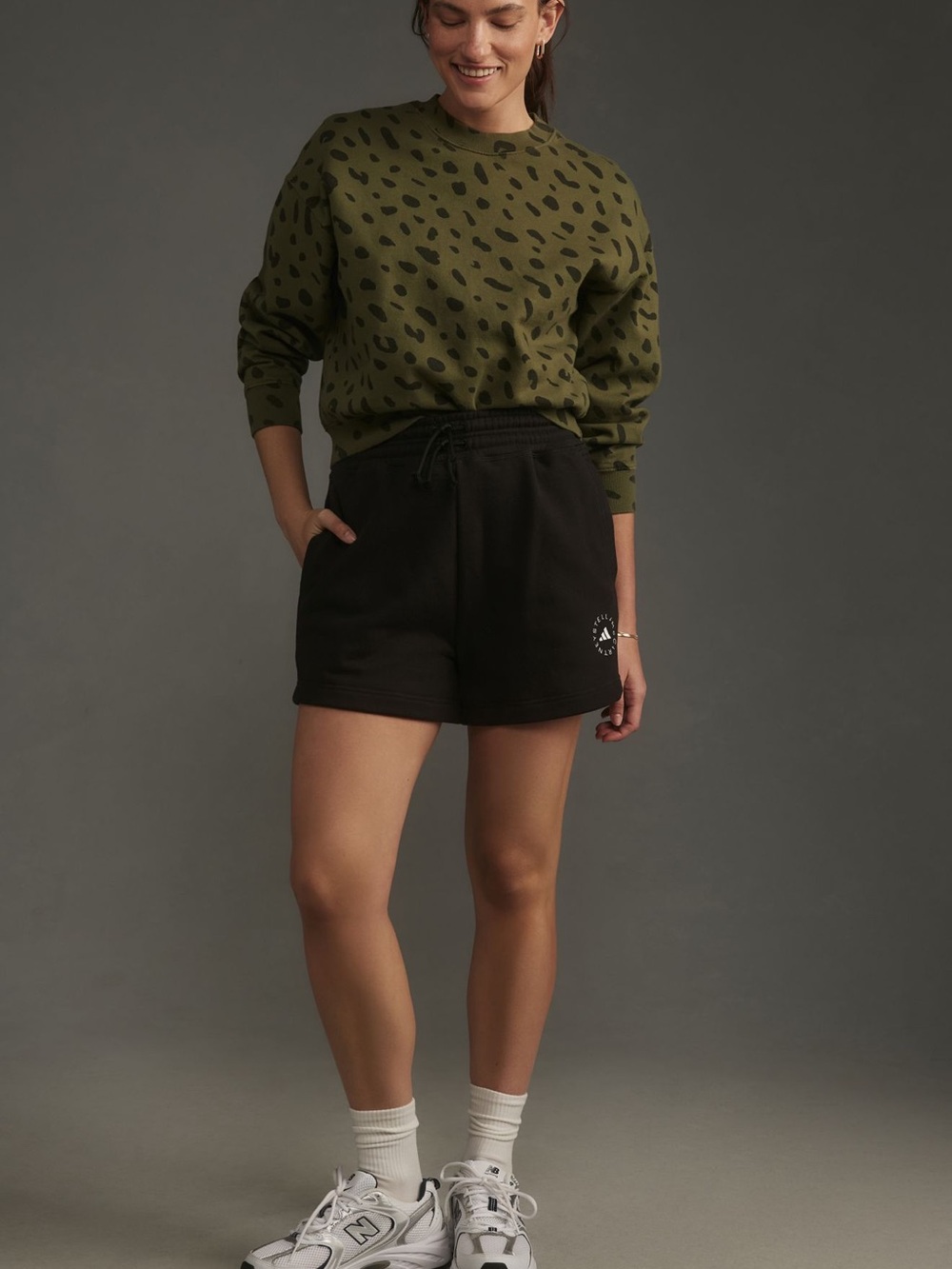 Clare V. Green Leopard-Print Le Drop Sweatshirt - Picture 3 of 7